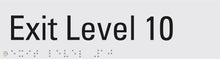 Load image into Gallery viewer, Exit Level 10 - Braille and Tactile Sign