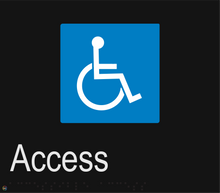 Load image into Gallery viewer, Accessible Entry Sign - Braille and Tactile Sign