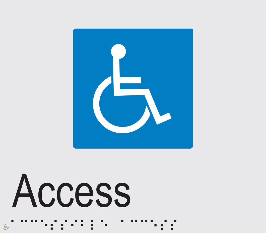 Access Equiment Sign Accessible Entry Sign - Braille and Tactile Sign | K2K Signs Australia