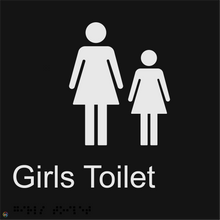 Load image into Gallery viewer, Girls Toilet - Braille and Tactile Sign