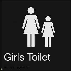 Girls Toilet - Braille and Tactile Sign