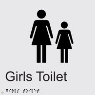 Girls Toilet - Braille and Tactile Sign
