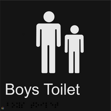 Load image into Gallery viewer, Boys Toilet - Braille and Tactile Sign