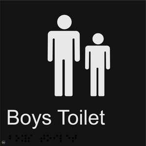 Boys Toilet - Braille and Tactile Sign