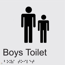 Load image into Gallery viewer, Boys Toilet - Braille and Tactile Sign