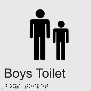 Boys Toilet - Braille and Tactile Sign