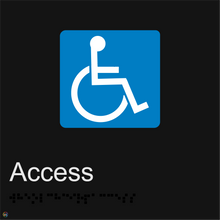 Load image into Gallery viewer, Disabled Access - Braille and Tactile Sign