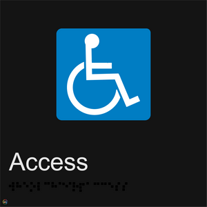Disabled Access - Braille and Tactile Sign