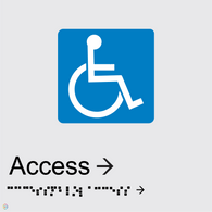 Disabled Access (Right) - Braille and Tactile Sign