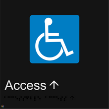 Load image into Gallery viewer, Disabled Access (Straight) - Braille and Tactile Sign