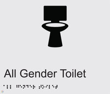 Load image into Gallery viewer, All Gender Toilet - Braille and Tactile Sign