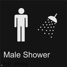 Load image into Gallery viewer, Male Shower - Braille and Tactile Sign