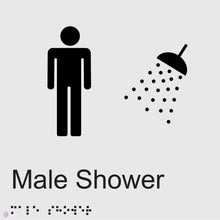 Load image into Gallery viewer, Male Shower - Braille and Tactile Sign