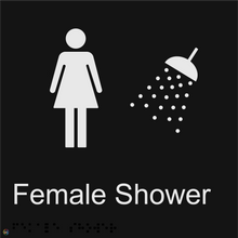 Load image into Gallery viewer, Female Shower - Braille and Tactile Sign