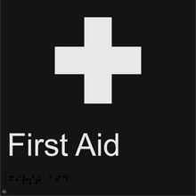 Load image into Gallery viewer, First Aid - Braille and Tactile Sign
