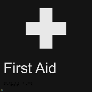 First Aid - Braille and Tactile Sign