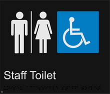 Load image into Gallery viewer, Staff Disabled Toilet - Braille and Tactile Sign