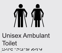 Load image into Gallery viewer, Unisex Ambulant Toilet - Braille and Tactile Sign