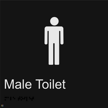 Load image into Gallery viewer, Male Toilet - Braille and Tactile Sign