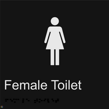Load image into Gallery viewer, Female Toilet - Braille and Tactile Sign