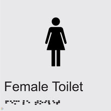 Load image into Gallery viewer, Female Toilet - Braille and Tactile Sign