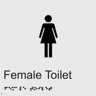 Female Toilet - Braille and Tactile Sign