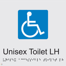 Load image into Gallery viewer, Disabled Unisex Toilet LH - Braille and Tactile Sign