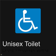 Load image into Gallery viewer, Unisex Disabled Toilet - Braille and Tactile Sign