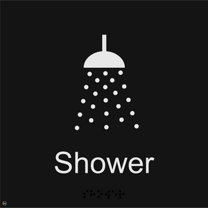 Shower - Braille and Tactile Sign