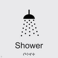 Load image into Gallery viewer, Shower - Braille and Tactile Sign