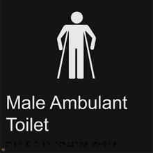 Load image into Gallery viewer, Male Ambulant Toilet - Braille and Tactile Sign