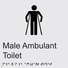 Load image into Gallery viewer, Male Ambulant Toilet - Braille and Tactile Sign