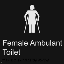 Load image into Gallery viewer, Female Ambulant Toilet - Braille and Tactile Sign