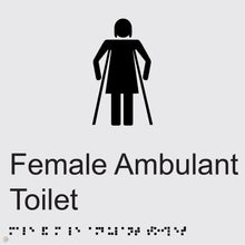 Load image into Gallery viewer, Female Ambulant Toilet - Braille and Tactile Sign