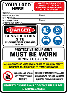 Builder / Custom Builder Construction Site Safety Sign