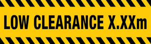 Low Clearance Sign
