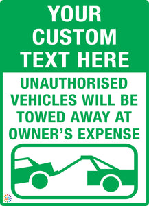 No Parking / Parking Custom Text Sign