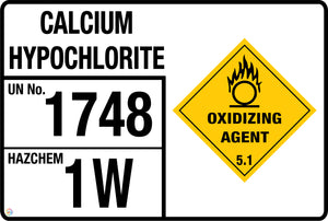 Calcium Hypochlorite Storage Sign