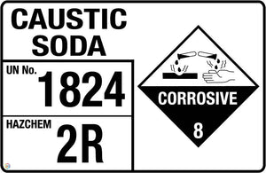 Caustic Soda Hazchem Panel Sign