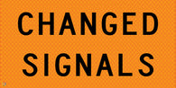 Changed Signals - Multi Message Temporary Road Traffic Sign