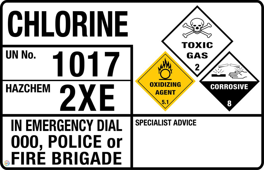 Chlorine Sign| K2K Signs Australia