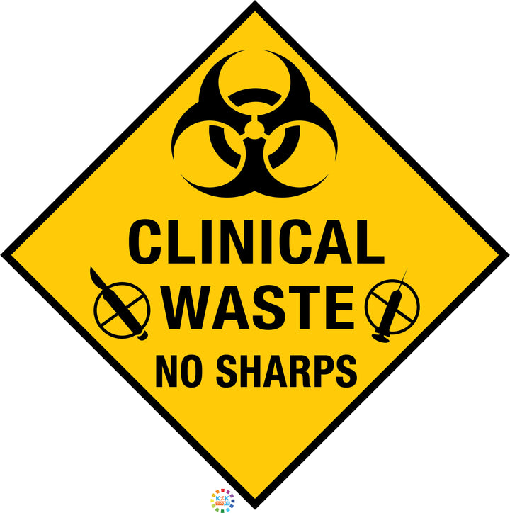 Clinical Waste No Sharps Sign