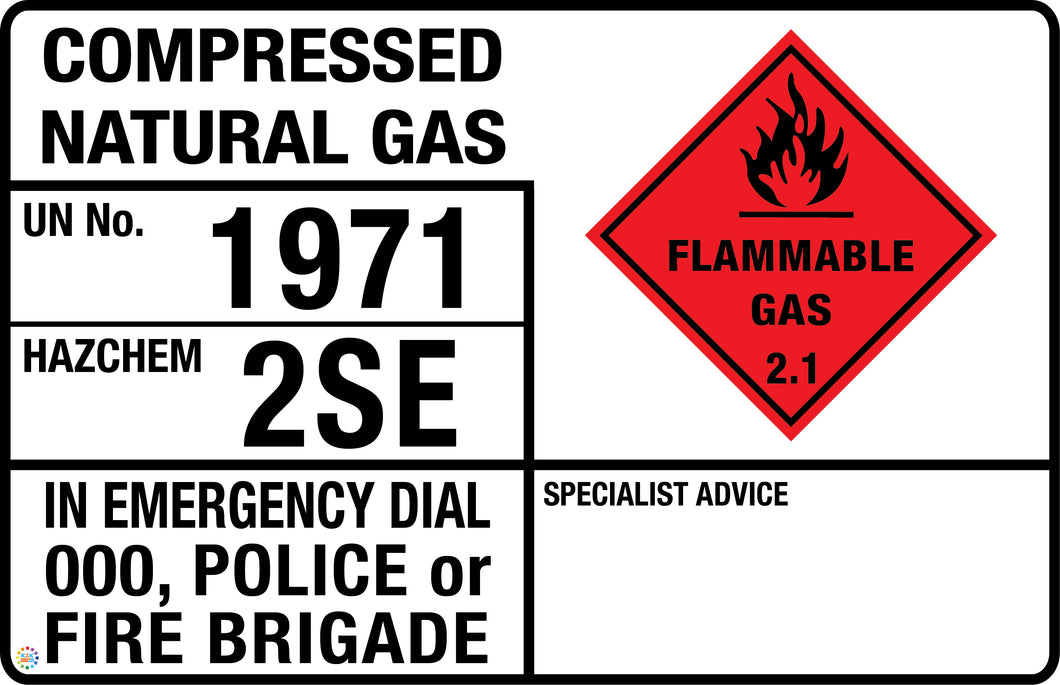 Compressed Natural Gas Sign| K2K Signs Australia
