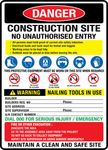 Construction Site Builder Sign