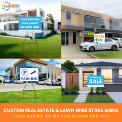 Custom Real Estate Open House Pointer & Custom Lawn Sign