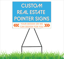 Load image into Gallery viewer, Custom Real Estate Open House Pointer &amp; Lawn Sign