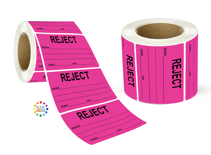 Reject - Label Roll | K2K Signs Australia
