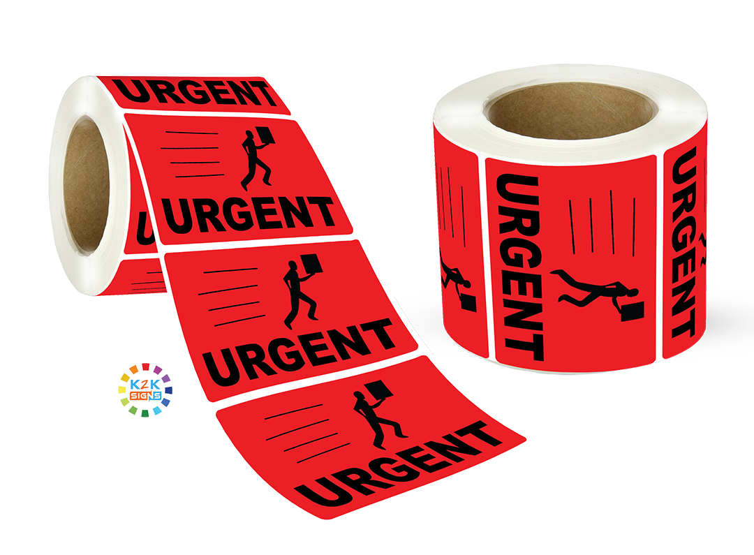 Immediate Labelling Urgent - Label Roll | K2K Signs Australia