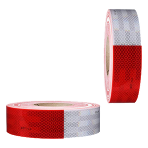 Red Reflective Sign DOT-C2 Red / White Reflective Conspicuity Tape | Vehicle Safety Tape ...
