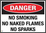 Danger No Smoking No Naked Flames No Sparks